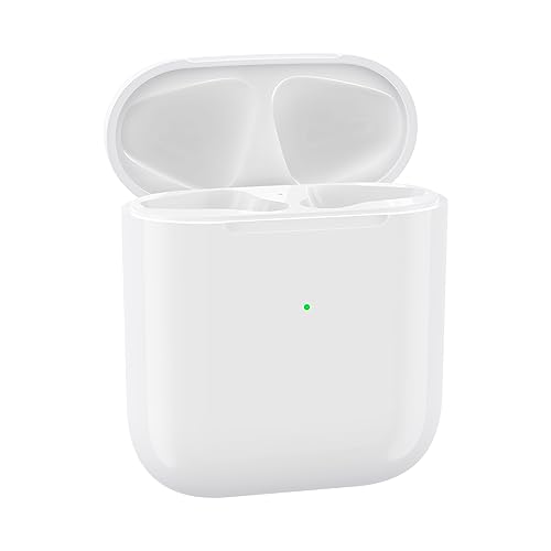 Airpod Charging Case Compatible with Airpods 1&2 Gen, Air Pods Charger Case Replacement, 450mAh Wireless Charging Case with Bluetooth Pairing Sync Button, NO Earbuds, White