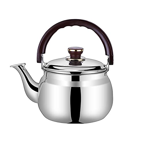 XENITE Tea Kettle Teapot Stainless Steel Boiling Water Tea Kettle Thicken Large Capacity Whistling Tea Pot Beep Reminder Teapot Suitable for Induction Cooker Tea Kettle Teapots (Size : 1.8L)