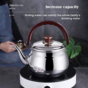 XENITE Tea Kettle Teapot Stainless Steel Boiling Water Tea Kettle Thicken Large Capacity Whistling Tea Pot Beep Reminder Teapot Suitable for Induction Cooker Tea Kettle Teapots (Size : 1.8L)