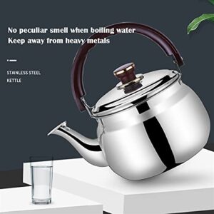 XENITE Tea Kettle Teapot Stainless Steel Boiling Water Tea Kettle Thicken Large Capacity Whistling Tea Pot Beep Reminder Teapot Suitable for Induction Cooker Tea Kettle Teapots (Size : 1.8L)