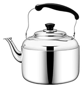 xenite classic kettle whistling kettle for gas hob stainless steel whistle teapot, ergonomic handle, 4-8l large capacity household teapot for kettle kitchen induction hob kettle teapots