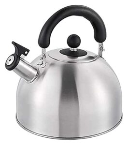 xenite classic kettle whistling kettle for gas hob stainless steel whistle teapot for stove large-capacity teapot for kettle kitchen ergonomic heat-resistant handle induction hob kettle teapots (colo