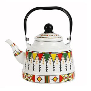 xenite tea kettle teapot enamel tea kettle induction cooker boiling water tea pot household large capacity kettle enamel boiling teakettle tea kettle teapots (color : tc001, size : 1.7l)