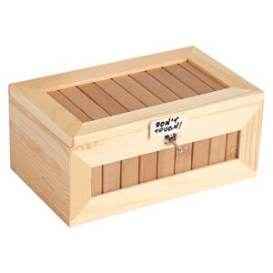 vbestlife do not touch useless box, wooden desk decoration box, usb electronic box toy, surprises most leave me alone machine, stress relief toy gift