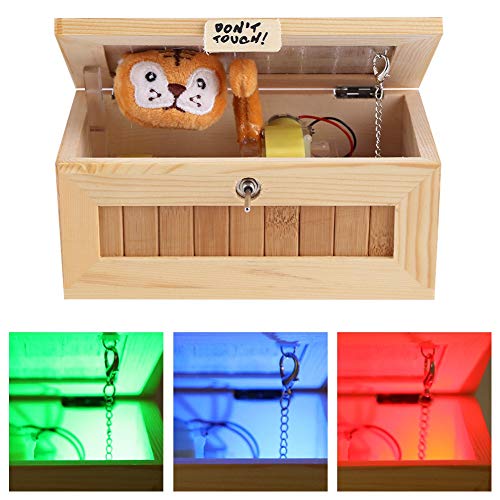 VBESTLIFE Do not Touch Useless Box, Wooden Desk Decoration Box, USB Electronic Box Toy, Surprises Most Leave Me Alone Machine, Stress Relief Toy Gift