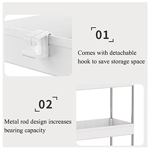 YUEGOO Kitchen Sinks Solid Under Sink Storage Rack, 2 Tier Under Bathroom Sink Organizers and Storage Multifunctional Under Cabinet Storage Rack Under Sink/White/40 * 22 * 31cm