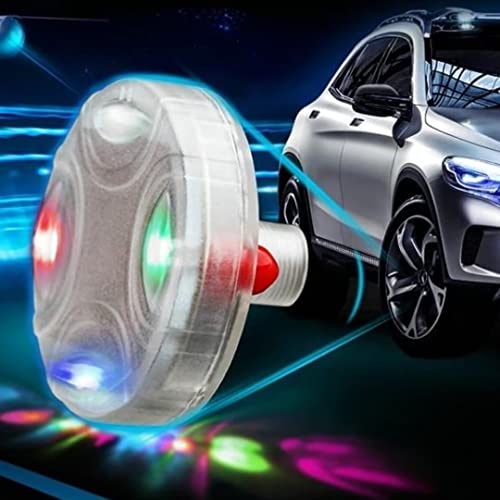 4Pcs Solar Powered Car Wheel Tyre Valve Caps Light, LED Car Wheel Hub Tire Valve Cap Light Lamp Features Solar Chargin Efficient and Environmentally Friendly