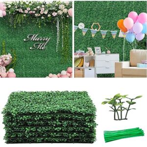 yitahome 12 pcs 20"x20" artificial grass wall, boxwood hedge wall panels, artificial grass backdrop wall, privacy fence with uv protection for outdoor indoor garden fence backyard