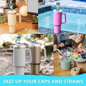 Kawaii Kitty 10mm Large Straw Covers Cap for Stanley Cup 40 oz 30 oz,Silicone Hallo Cartoon Straw Topper Straw Tips Cover Protector Plugs for Stanley Tumblers for Stanley Cup Accessories(1709-3844)