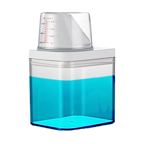 Laundry Detergent Container, Laundry Powder Container Dispenser, Clear Laundry Powder Bin, Scent Beads Washing Powder Bottle Clear Container, Large Capacity Laundry Box for Laundry Room