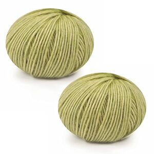 50g x 2 balls cotton acrylic yarn for knitting & crocheting, soft medium thick skeins cotton yarn for knitting clothes hats sweaters dolls