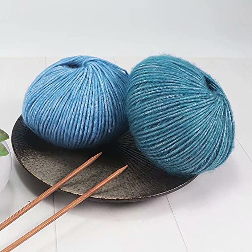 50g x 2 Balls Cotton Acrylic Yarn for Knitting & Crocheting, Soft Medium Thick Skeins Cotton Yarn for Knitting Clothes Hats Sweaters Dolls