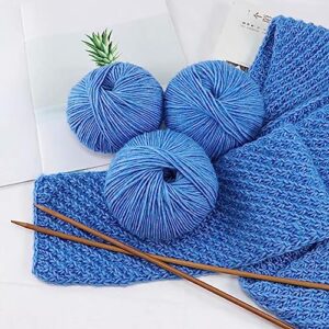50g x 2 Balls Cotton Acrylic Yarn for Knitting & Crocheting, Soft Medium Thick Skeins Cotton Yarn for Knitting Clothes Hats Sweaters Dolls
