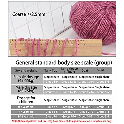 50g x 2 Balls Cotton Acrylic Yarn for Knitting & Crocheting, Soft Medium Thick Skeins Cotton Yarn for Knitting Clothes Hats Sweaters Dolls