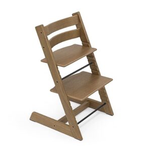 stokke tripp trapp chair from, oak brown - adjustable, convertible chair for toddlers, children & adults - comfortable & ergonomic - made with oak wood