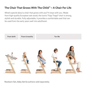 Stokke Tripp Trapp Chair from, Oak Brown - Adjustable, Convertible Chair for Toddlers, Children & Adults - Comfortable & Ergonomic - Made with Oak Wood
