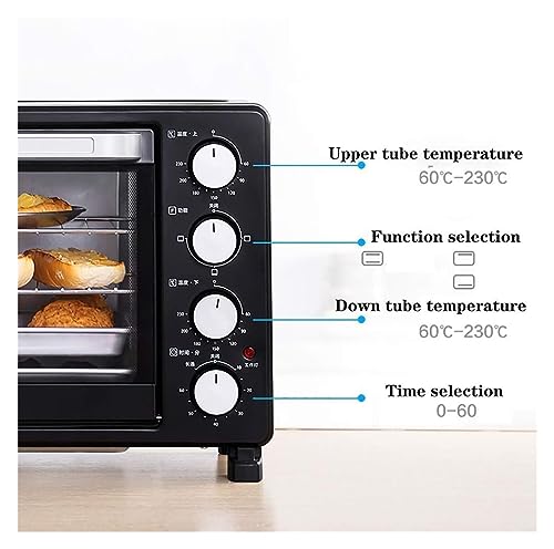 MODADA Home electric oven with convection function oven, 35 liters 1500 large capacity multifunctional automatic oven baking cake four baking positions small household 60 minutes timer convection tabl