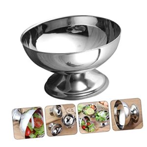 KJHBV 1pc Stainless Steel Dessert Cup Fruit Containers Refrigerator Containers Small Glass Containers Wedding Tumbler Metal Sauce Cup Footed Trifle Bowl Salad Cup Household Tableware Mug