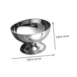 KJHBV 1pc Stainless Steel Dessert Cup Fruit Containers Refrigerator Containers Small Glass Containers Wedding Tumbler Metal Sauce Cup Footed Trifle Bowl Salad Cup Household Tableware Mug