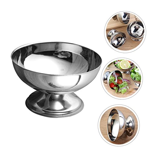 KJHBV 1pc Stainless Steel Dessert Cup Fruit Containers Refrigerator Containers Small Glass Containers Wedding Tumbler Metal Sauce Cup Footed Trifle Bowl Salad Cup Household Tableware Mug