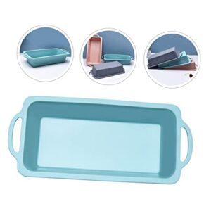 RORPOIR 1pc Cake Mold Square Cupcake Pans Pizza Tray Silicone Muffin Pan Rectangular Toast Pan Toast Baking Rectangular Bread Baking Tools Home Bakeware DIY Bread Mold Silica Gel Self Made