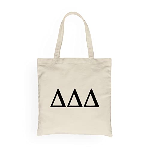 Cavas Tote Bag Of Tri Delta Letter - Heavy Duty Canvas Large Messenger Grocery Reusable Bag For Women Men Unisex Kid - Yoga, Beach, Lunch, Laundry, Travel, Organizer, Cosmetic, Wine BICTOTE918130726