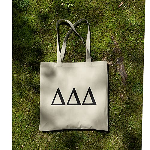 Cavas Tote Bag Of Tri Delta Letter - Heavy Duty Canvas Large Messenger Grocery Reusable Bag For Women Men Unisex Kid - Yoga, Beach, Lunch, Laundry, Travel, Organizer, Cosmetic, Wine BICTOTE918130726