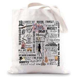levlo country music singer album tote bag western country music lover gift tour concert merchandise for music fans (whiskey tote)