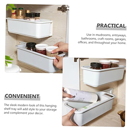 Hemoton pull-out storage box storage drawers organizer bathroom rack organizer makeup containers bathroom cabinet organizer shelf organizer under sink organizer wall mount tissue case pp