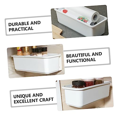 Hemoton pull-out storage box storage drawers organizer bathroom rack organizer makeup containers bathroom cabinet organizer shelf organizer under sink organizer wall mount tissue case pp