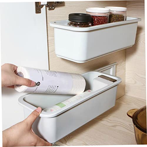 Hemoton pull-out storage box storage drawers organizer bathroom rack organizer makeup containers bathroom cabinet organizer shelf organizer under sink organizer wall mount tissue case pp