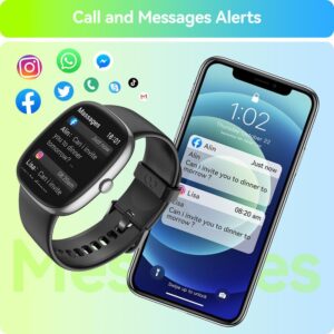 anyloop Smart Watches for Men Women with 24/7 Heart Rate Blood Oxygen Monitor Sleep Tracking, 46mm 1.3oz Step Calorie Counter Fitness Watch Activity Trackers for iOS and Android Phones