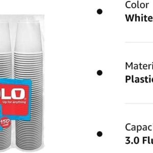 Solo 3-Ounce Plastic Bathroom Cups, 150-Count Package - Pack of 2 (300 ct in total)