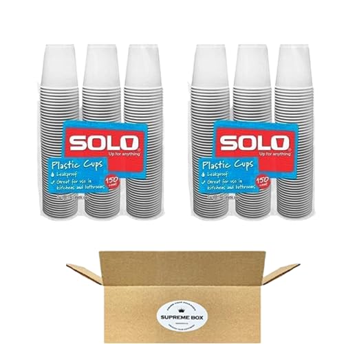 Solo 3-Ounce Plastic Bathroom Cups, 150-Count Package - Pack of 2 (300 ct in total)