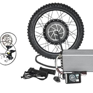 Theebikemotor Motorcycle MTB Rear Wheel 72V8000W Electric Bike Ebike kit with tire + 150A Sabvoton Controller + Hydraulic disc Brake-19 Motorcycle Wheel, no Battery