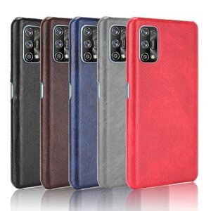 Phone Case for Realme 7 Pro Case, [PU Leather]+[Hard Plastic] for Realme 7 Pro Protector Case, Non-Slip Shockproof for Realme 7 Pro Phone Cover Brown