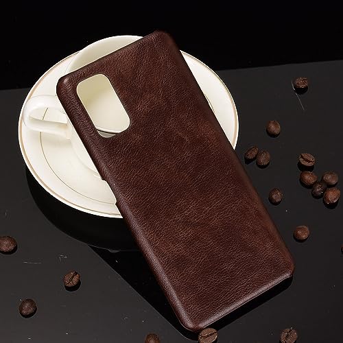 Phone Case for Realme 7 Pro Case, [PU Leather]+[Hard Plastic] for Realme 7 Pro Protector Case, Non-Slip Shockproof for Realme 7 Pro Phone Cover Brown