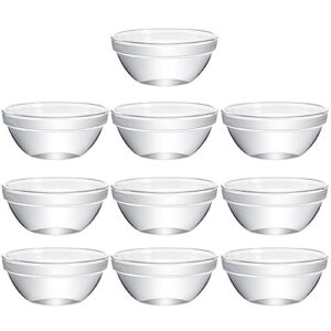 hanabass 10pcs bozai cake mold small pinch prep bowls ice cream bowls dessert serving bowls custard cups clear bowls serving dishes soy sauce dishes mini prep bowls dipping dish jelly glass