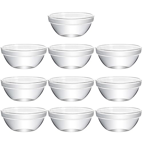 HANABASS 10pcs Bozai Cake Mold small pinch prep bowls ice cream bowls dessert serving bowls custard cups clear bowls serving dishes soy sauce dishes mini prep bowls dipping dish jelly Glass