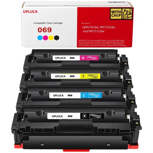 069 069H Toner Cartridge 4-Pack Compatible Replacement for Canon 069 Toner Cartridge for Canon imageCLASS MF753Cdw MF751Cdw LBP674Cdw Series Printer Ink