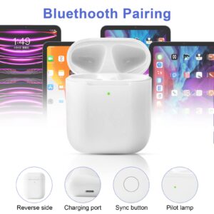 Wireless Charging Case for Air pod 1/2, Charger Case Replacement with Sync Button and Built-in 450 mAH Battery, No Earbuds Include