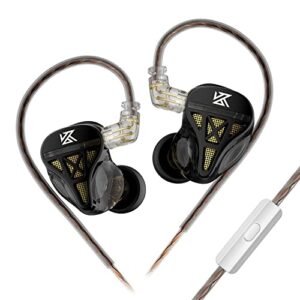 yinyoo kz dqs in ear monitor headphone, metal dynamic hifi wired earbuds semi-open iems earphone, music travel sports game deep bass earphone with detachable cables