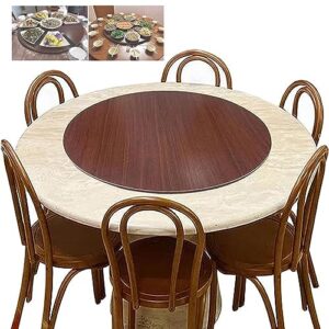 verdde 30in 40in 50in wooden lazy susan turntable round rotating dining table serving tray for restaurants ，360 degree swivel，heavy duty，rustic，oversized (color : burgundy, size : 100 cm (40 in))