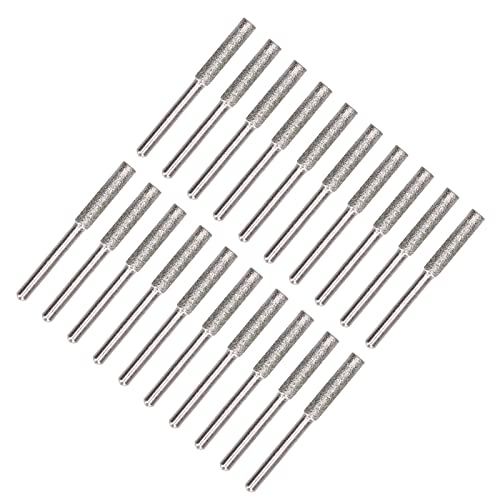 20Pcs Chainsaw Sharpener Burr Grinding Head Rotating File Sharpening Tool Set Kit(Silver 4mm) Abrasive Tool (4mm)