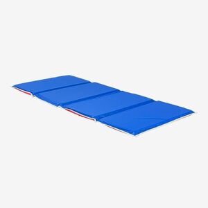 CASE-12 Pack KinderMat, 1" Thick, 4-Section Rest Mat, 45" x 19" x 1", Red/Blue with Grey BINDING-Case-12-500110