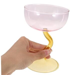 BESTOYARD 3pcs tall ice cream cup salad cup container mini dessert bowls footed bowl ice cream cups pudding cups wine goblets fruit containers glass dessert bowl whisky child