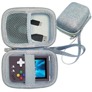 xegimor case replacement for rg nano retro handheld game console, protective storage holder for anbernic rg nano mini handheld game console accessories(only case) (grey)