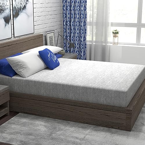 Vibe Heather Grey Gel Memory Foam Mattress, CertiPUR-US and Oeko-TEX Certifed Bed-in-a-Box in Ultra Small Package, 8-Inch, Twin