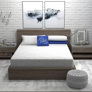 Vibe Heather Grey Gel Memory Foam Mattress, CertiPUR-US and Oeko-TEX Certifed Bed-in-a-Box in Ultra Small Package, 8-Inch, Twin