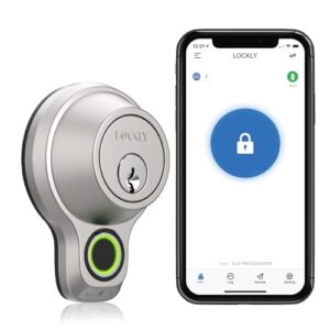 lockly access touch pro - compact smart wi-fi lock with fingerprint access, app control, voice control, auto lock -pgd7ywsn